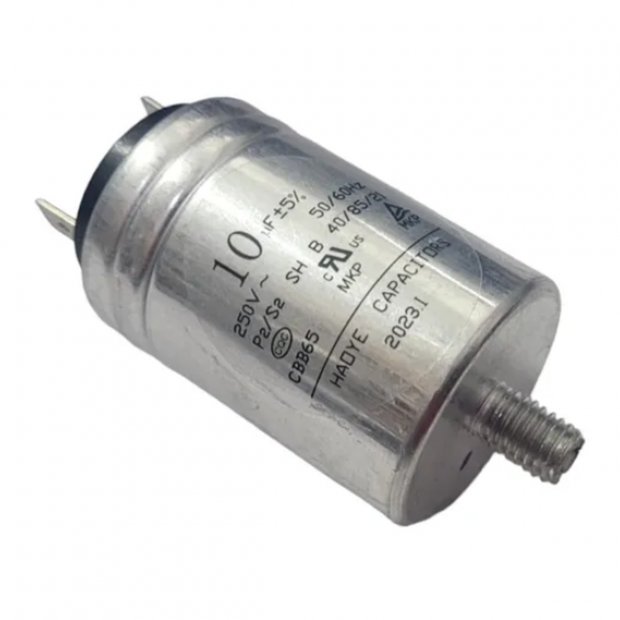 CAPACITOR LAVA LOUCA 10UF C/ PARAFUSO 127V (250V) A09109201