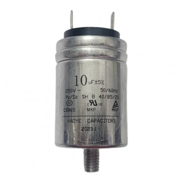 CAPACITOR LAVA LOUCA 10UF C/ PARAFUSO 127V (250V) A09109201