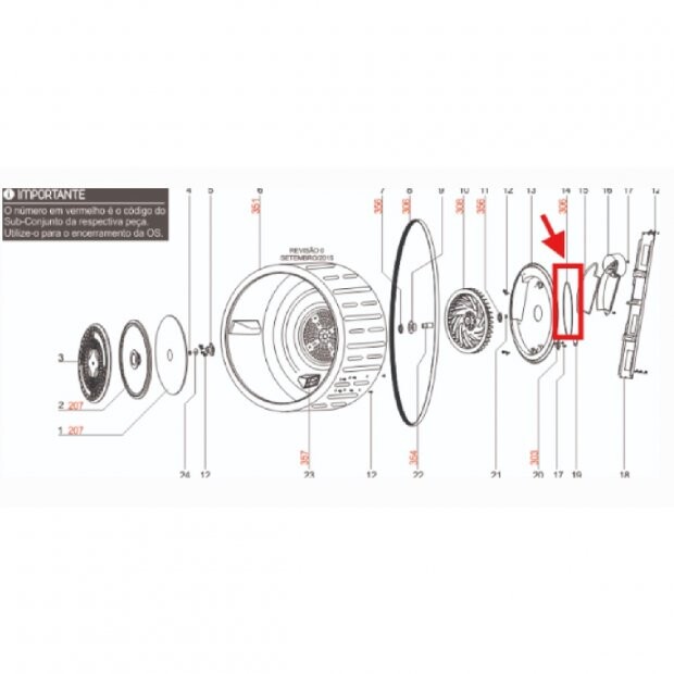 CORREIA SECDORA ELECTROLUX SVP10 SVP11 GYJ46825 A08782701